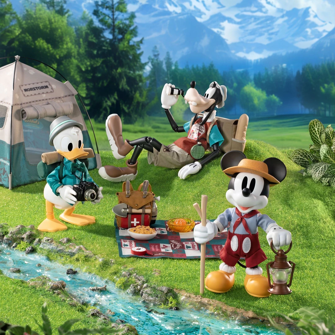 DISNEY/迪士尼米奇/高飞/唐老鸭露营关节可动
