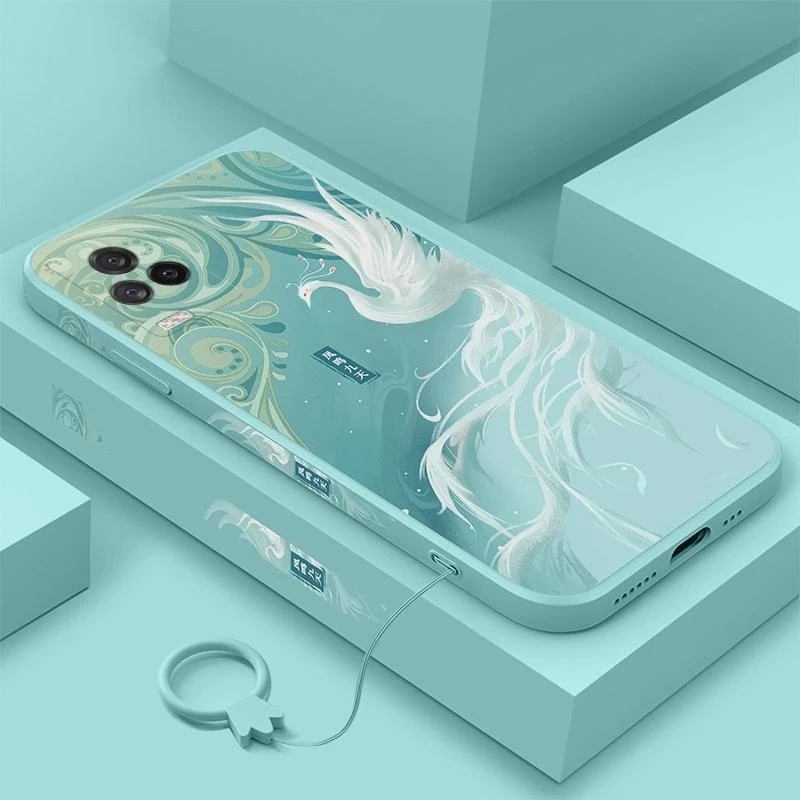 凤鸣九天适用vivoiqoo7手机壳爱酷5高端中国风iqoo5pro直边防摔套