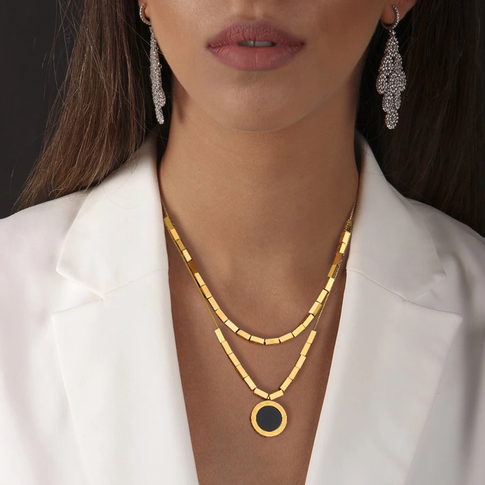 合金项链 气质轻奢时尚复古小众欧美个性叠戴