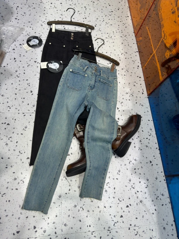 《GZZY》潮牌小众设计师定制显瘦弹力修身牛仔裤#1870