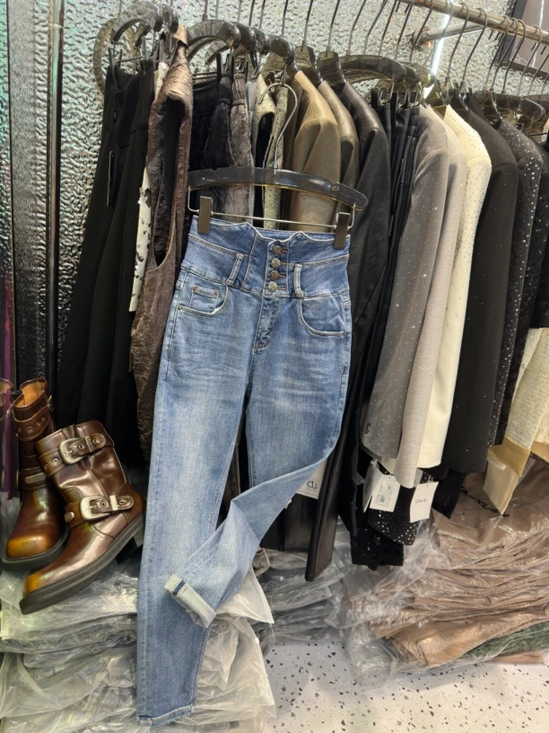 《GZZY》潮牌小众设计师定制弹力棉秋款显瘦小脚裤90棉牛仔裤#25520