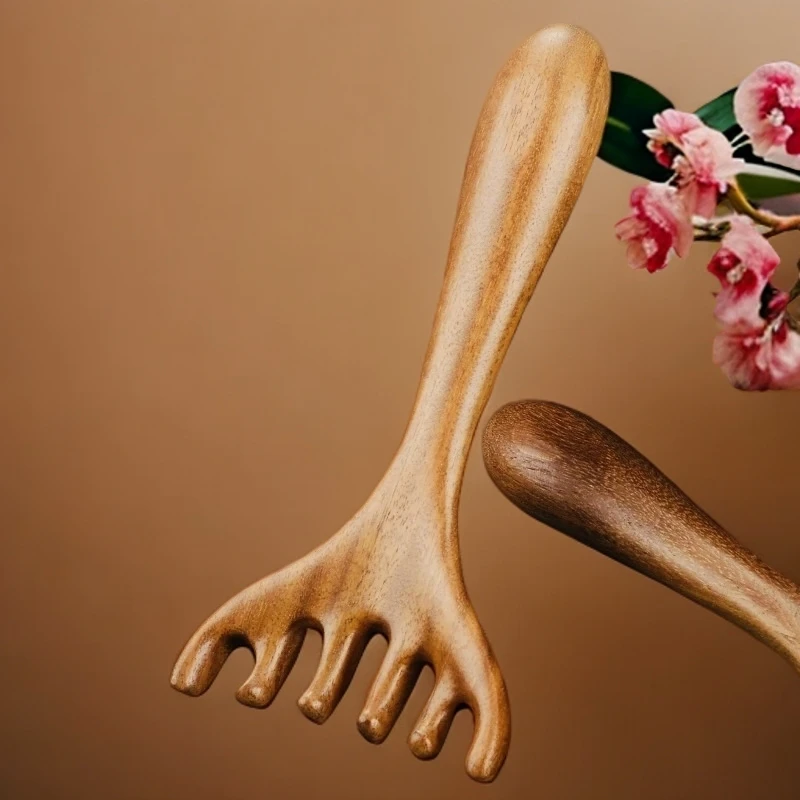 大号加厚金丝檀木鹿角梳檀木梳子防脱头疗家用防静电