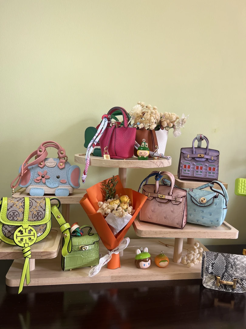 带萌粒潮玩耳机包零钱包DIY迷你可爱包包小包包小众