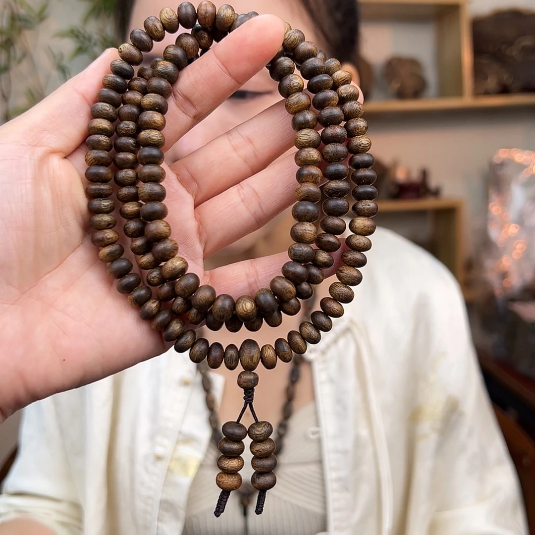 沉香手串白奇楠金丝红油天然虫漏多样性发货一条0.8➕