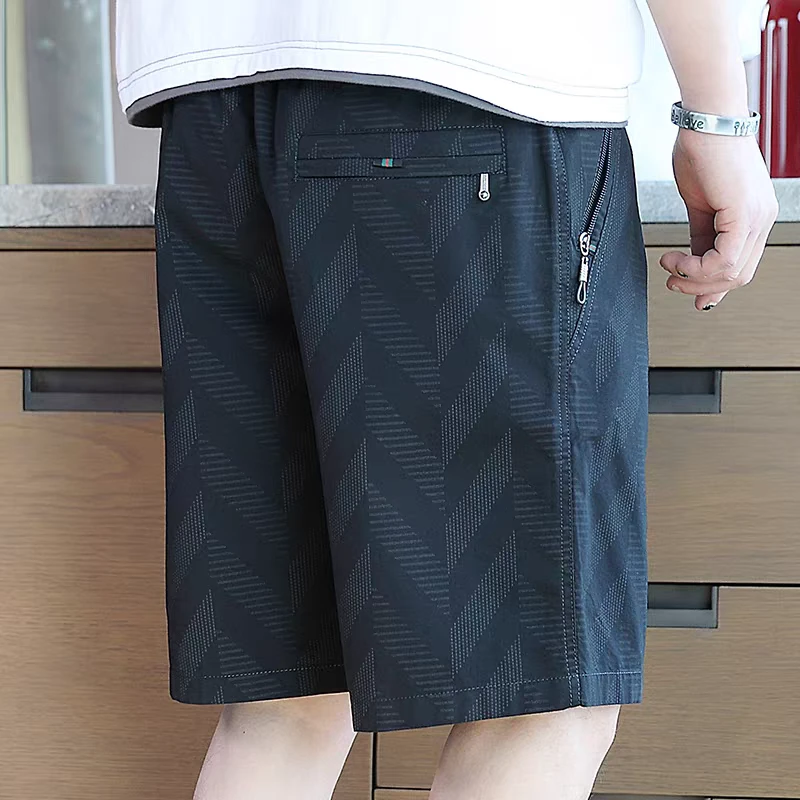 夏季纯棉休闲短裤男士宽松大裤衩工装五分裤5分中年爸爸外穿中裤