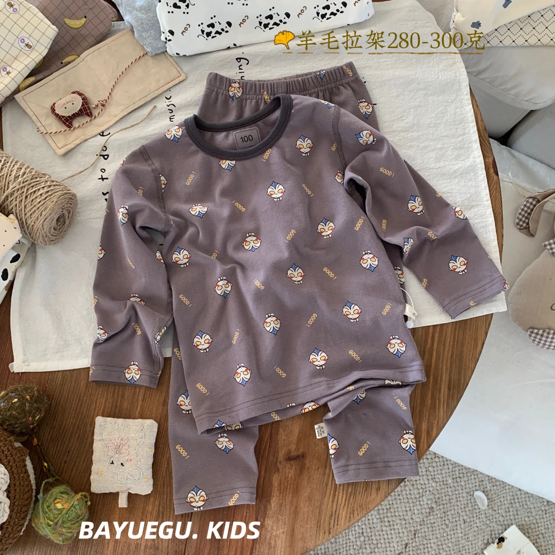 【八月谷】纯棉拉架家居服套装时尚百搭秋冬款