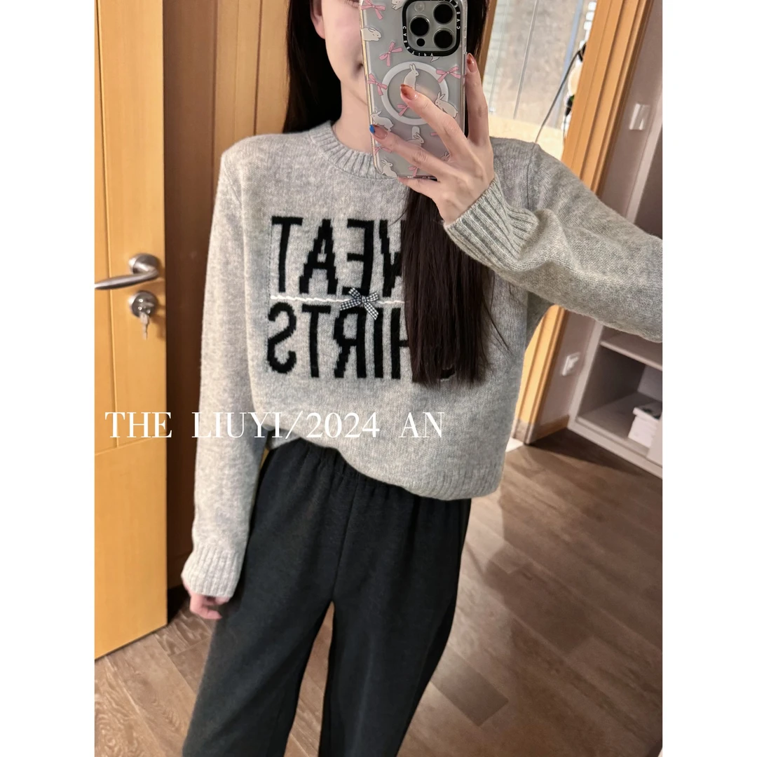【LIUYI】芝麻酥~秋冬羊毛混纺毛衣上衣49084