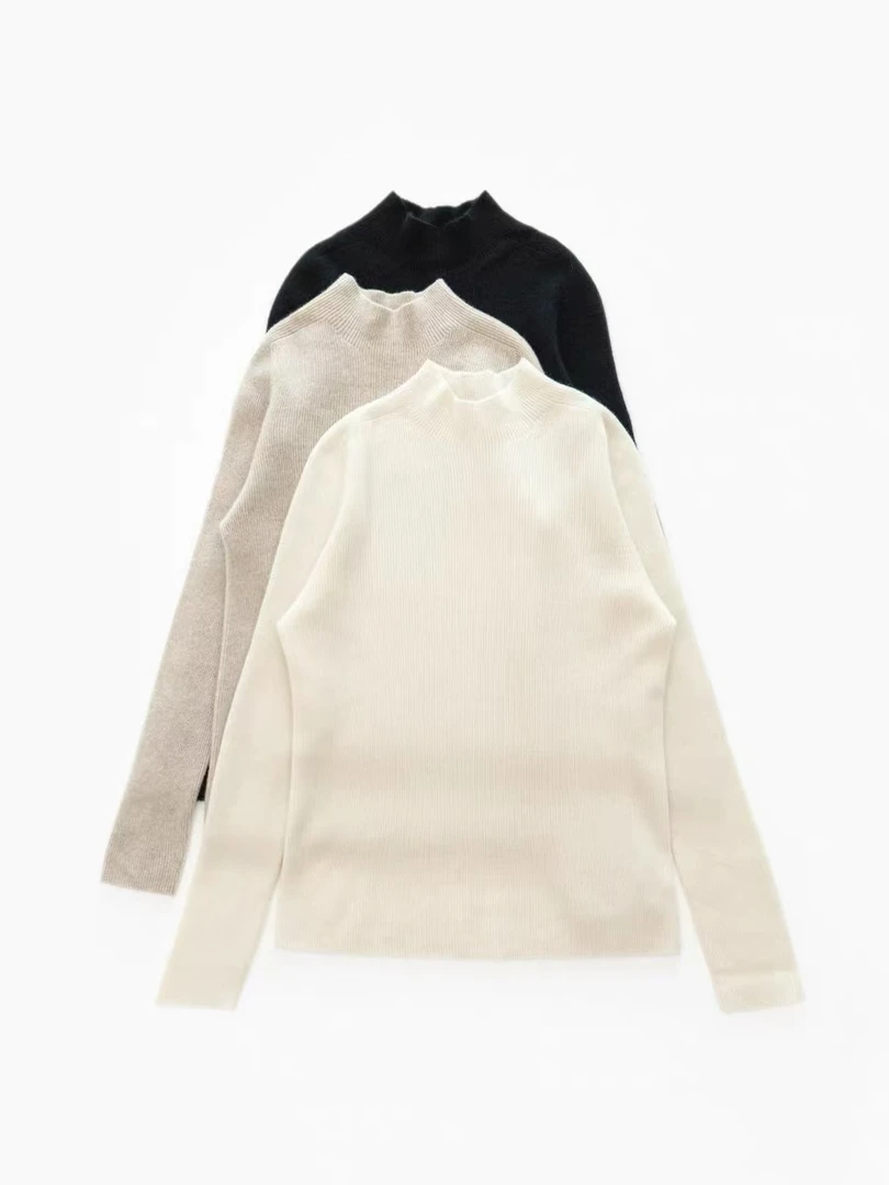 【虎玉妹海宁濮院】2024秋冬新款羊绒衫女半高领