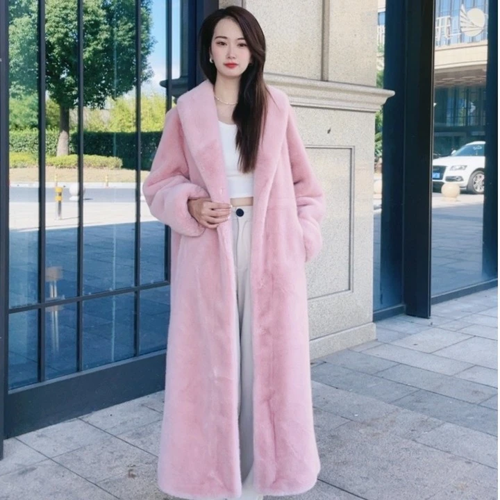 【貂绒世家】秋冬保暖氛围感加绒加厚宽松收腰保暖热力感长款大衣