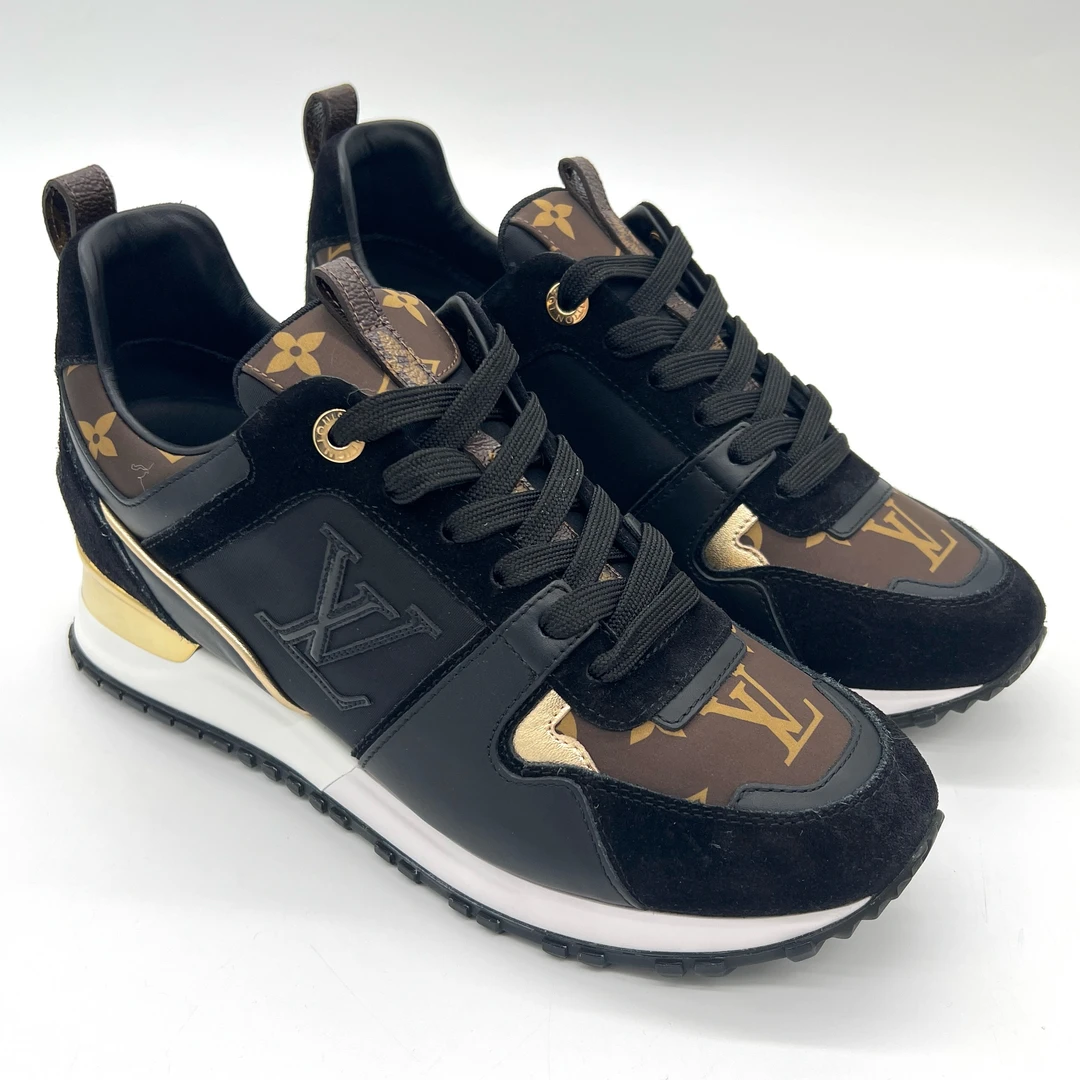 未使用 LouisVuitton/路易威登 Run Away  棕色老花运动鞋 多尺码