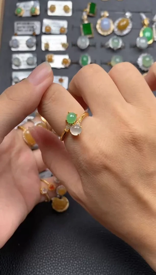 【闪购商品】翡翠戒指银S925镶嵌1111