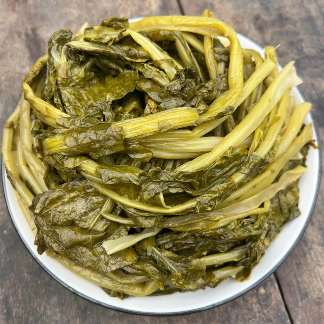 陕西岚皋正宗高山野油菜酸菜浆水菜3斤5斤真空包装
