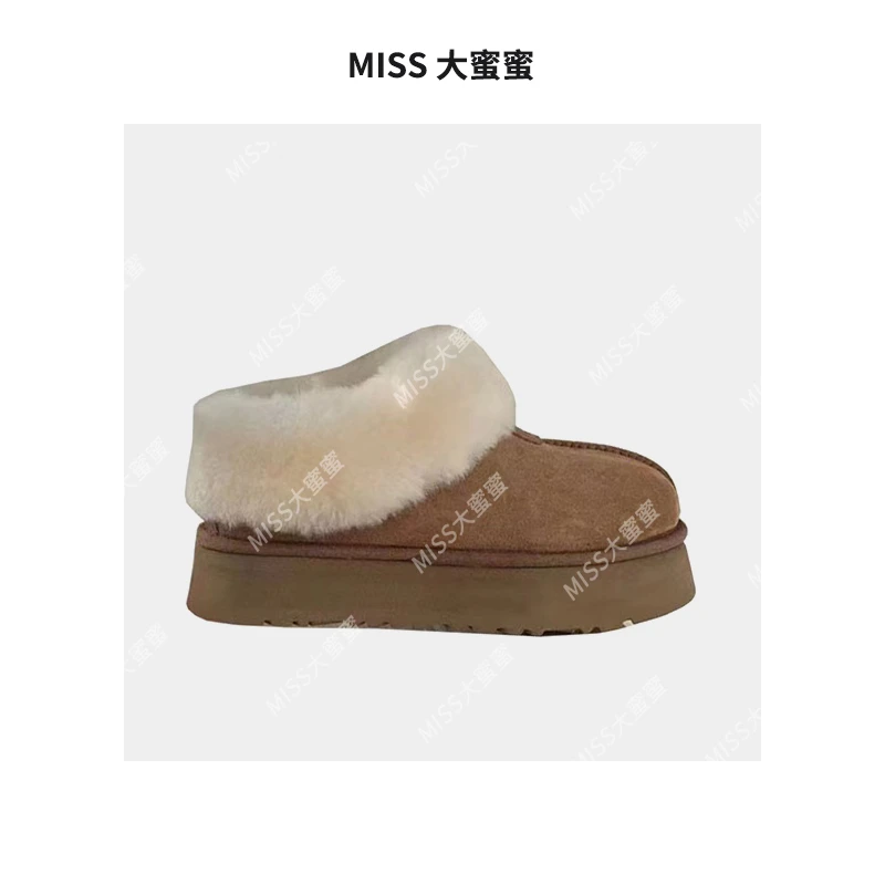 XIUCHANG百搭牛皮加绒时尚网红厚底休闲全包雪地靴