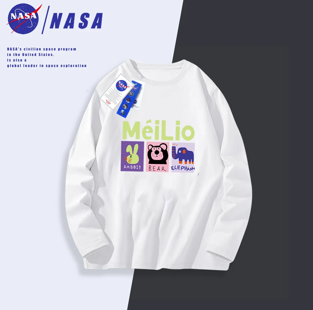 港风国潮时尚男女同款圆领时尚休闲百搭情侣长袖t恤-卡通MeLlio