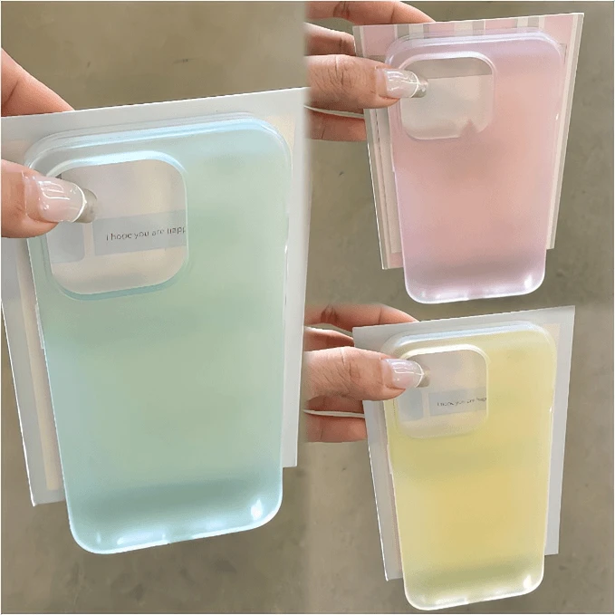 SMBLCE夏日多巴胺纯色适用iPhone16promax手机壳苹果15_13_12软14