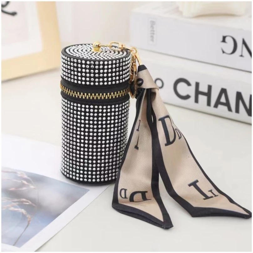 新款创意爆款女ins高颜值爆款银色钥匙口红包零钱包