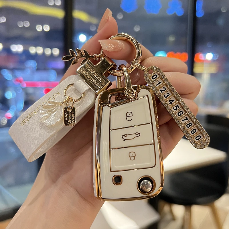 大众汽车钥匙套速腾朗逸途观l宝来polo途岳凌渡探岳探歌包扣壳女