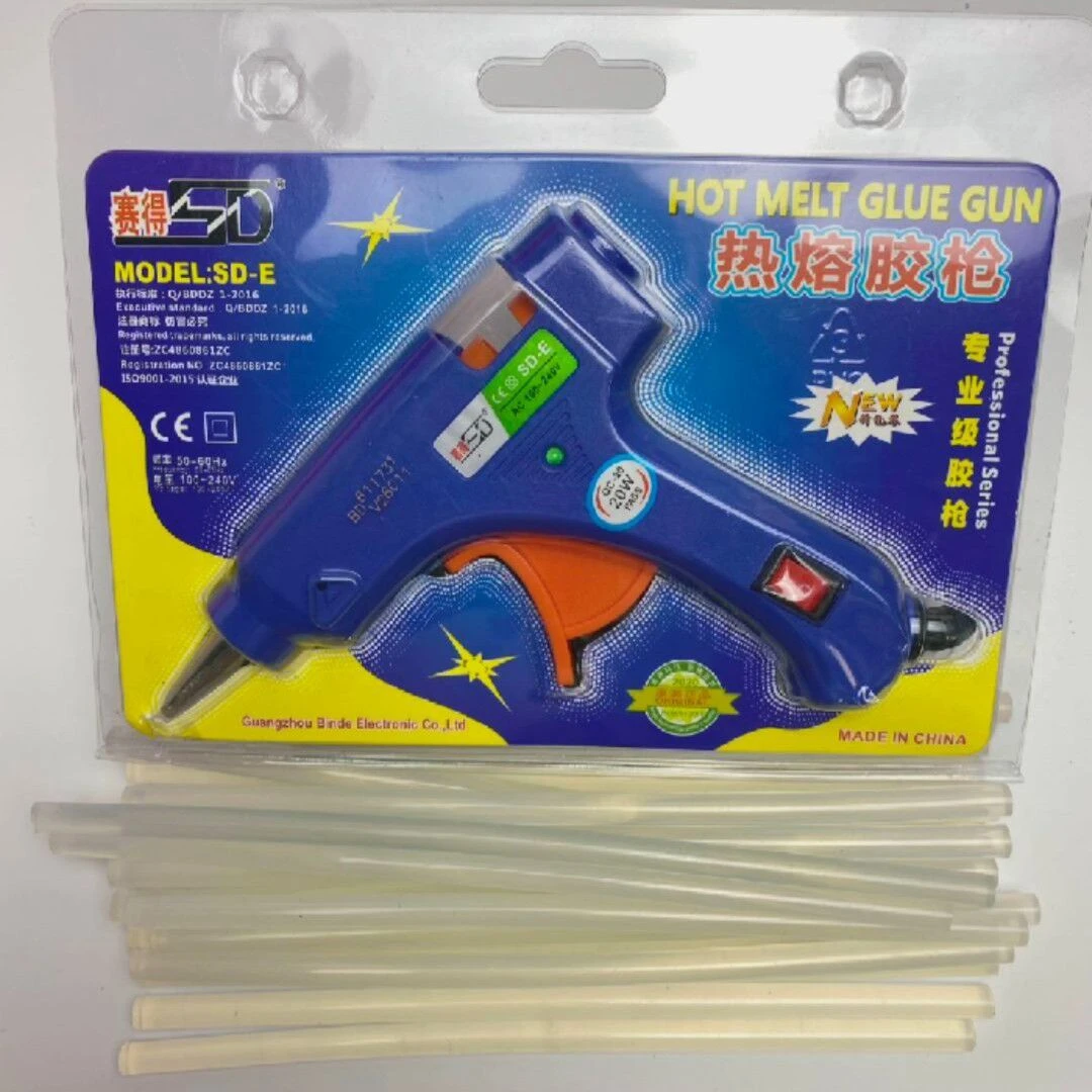 赛德热熔胶枪手工DIY带开关家用儿童胶枪20W胶枪适用7mm直径胶棒