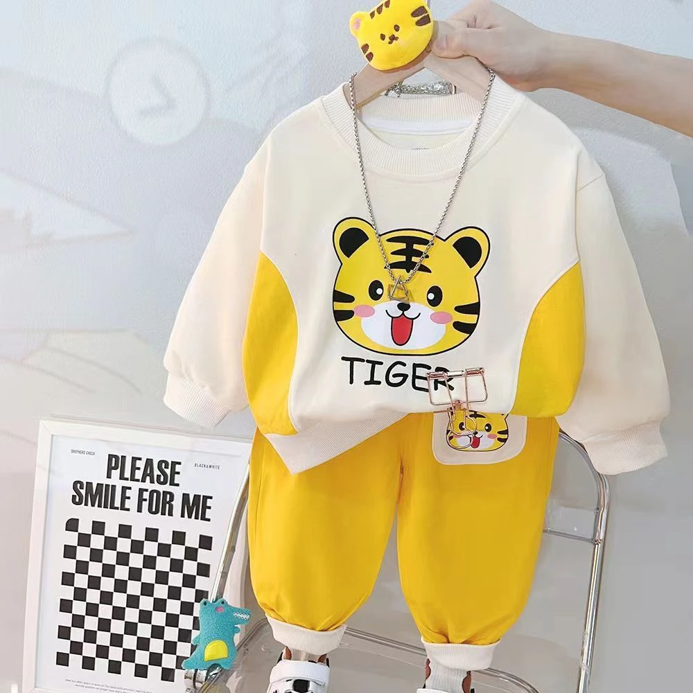 男童套装春装2025新款宝宝帅气两件套儿童洋气春季衣服网红童装