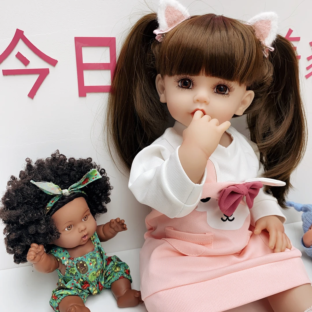 兔兔  全搪胶入水洗澡仿真重生娃娃陪伴玩具婴儿礼物出口外贸回弹