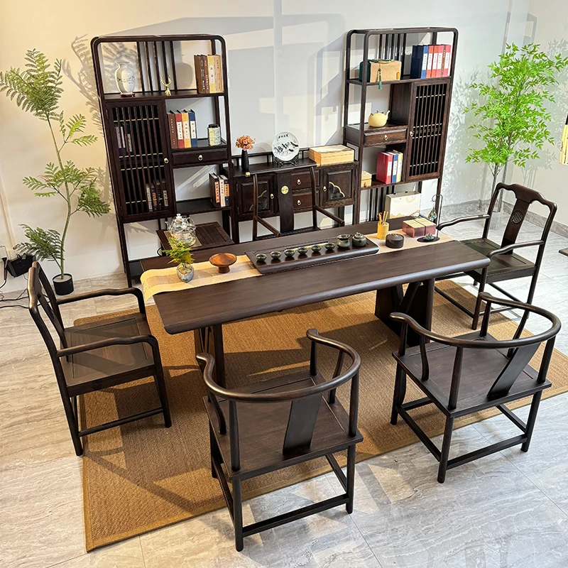 云书茶台新中式茶桌椅组合家用客厅办公室简约禅意多用泡茶桌