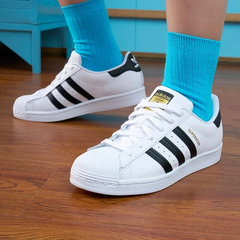 阿迪达斯 （adidas）男大童经典金标贝壳头运动板鞋小白鞋FU7712