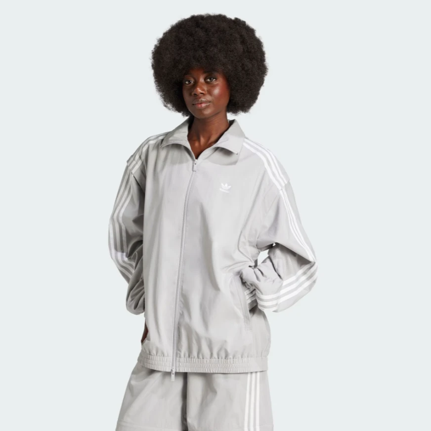 Adidas/阿迪三叶草休闲时尚系列夏季女款运动宽松夹克外套JM9253