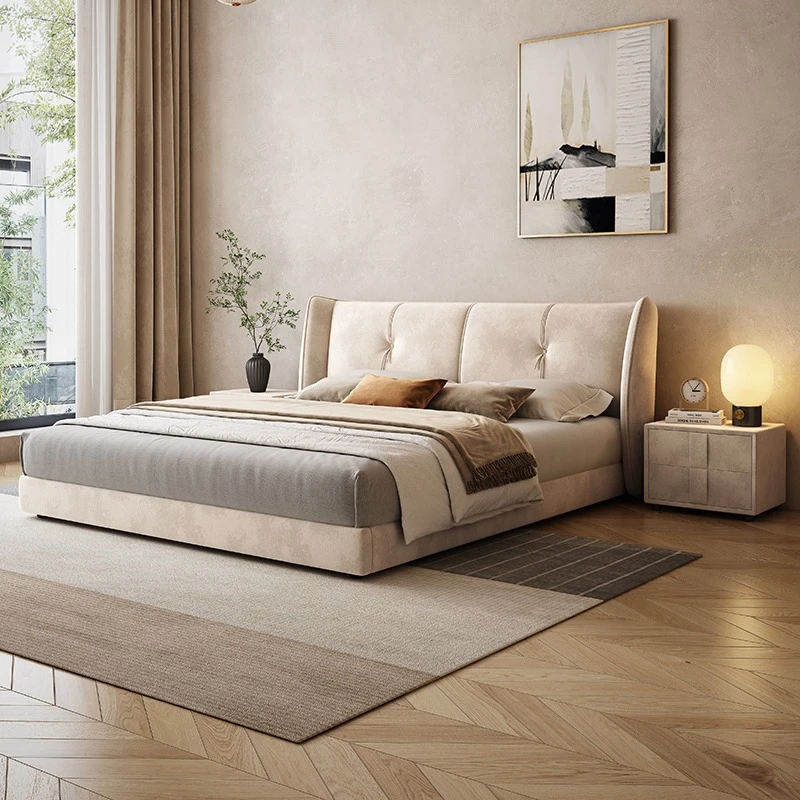 910#大师设计免洗科技布艺床现代简约1 8米主卧双人床婚床大床