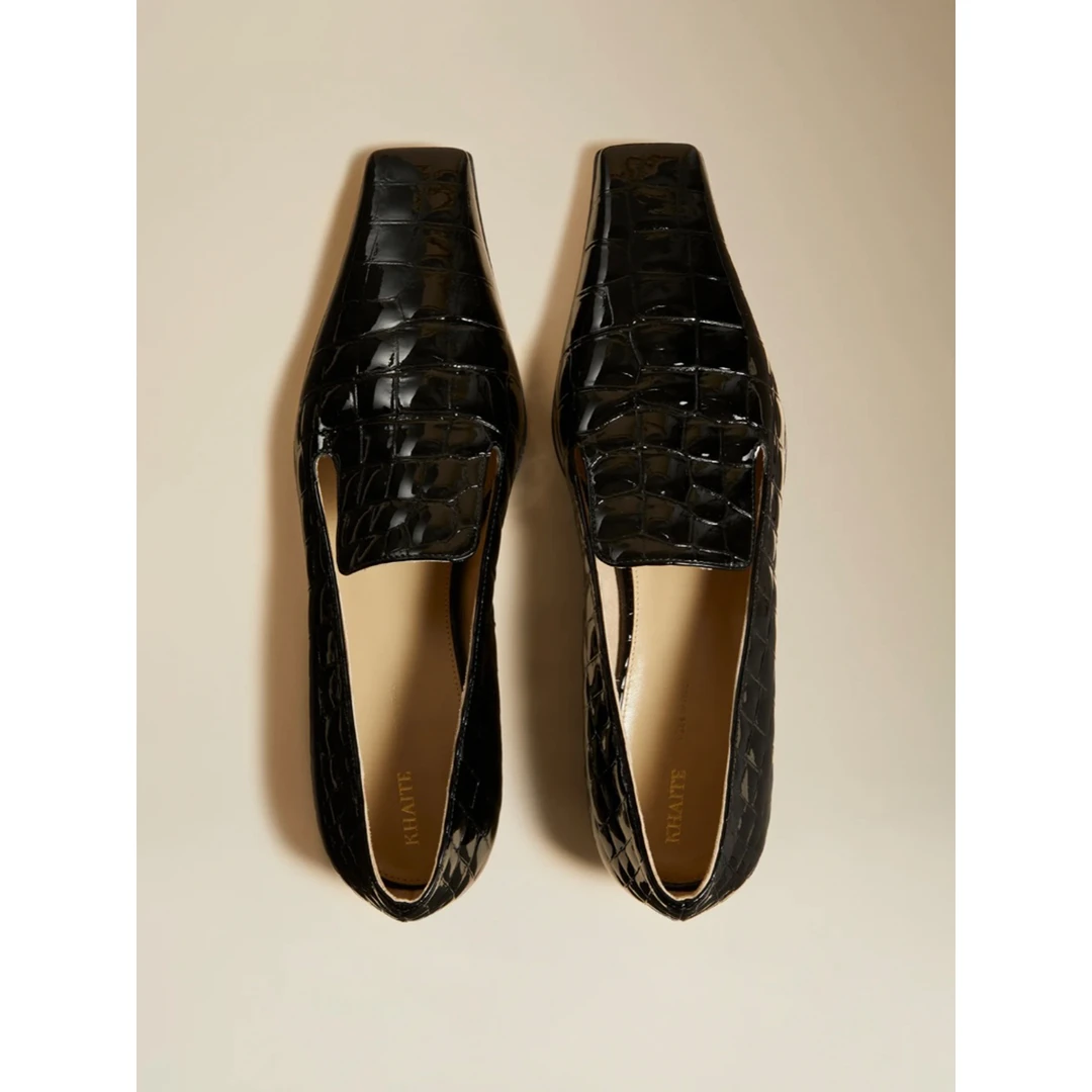 Khaite 设计师品牌CLV概念店 方头鳄鱼纹单鞋时尚浅口法式百搭