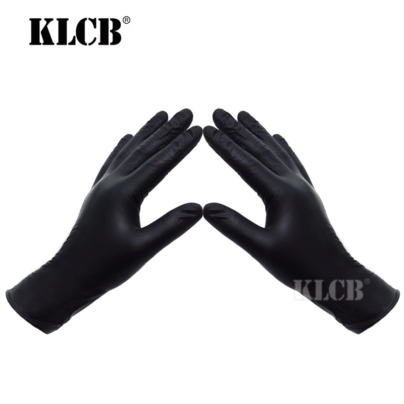 KLCB苛力一次性丁晴手套黑色防水耐磨高弹橡胶薄款汽车美容清洗