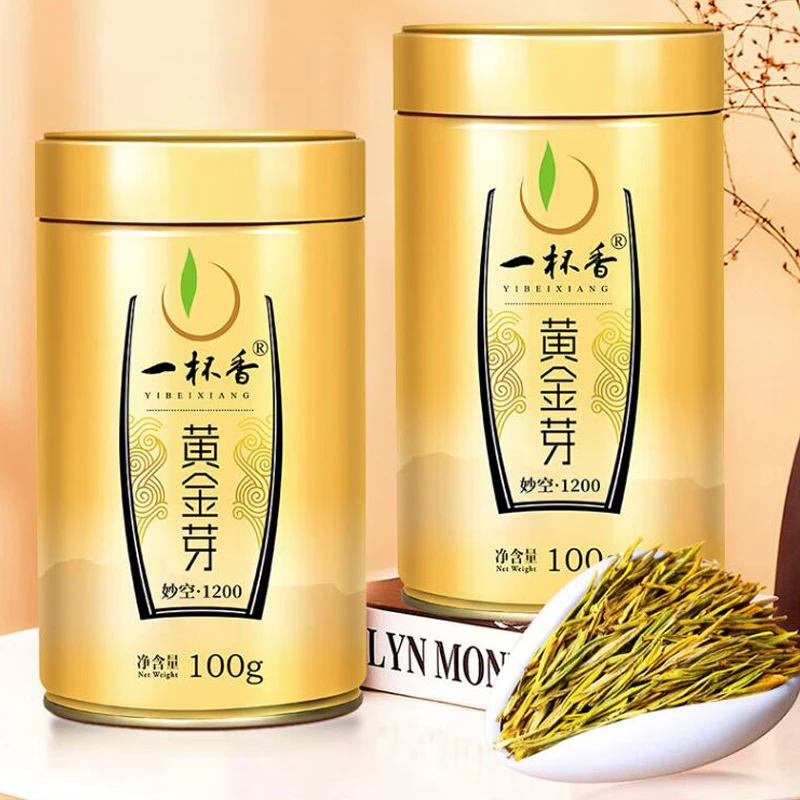 一杯香茶叶2025新茶明前绿茶黄金芽安吉白茶春茶礼盒装2盒200g