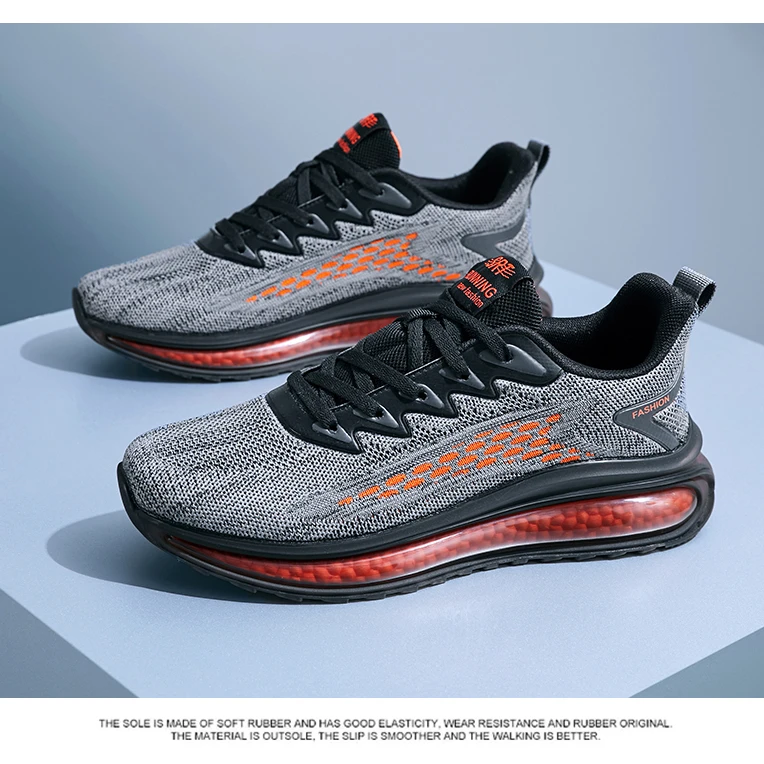 2201新款透气飞织跑步鞋跑鞋休闲夏季软底减震网面轻便