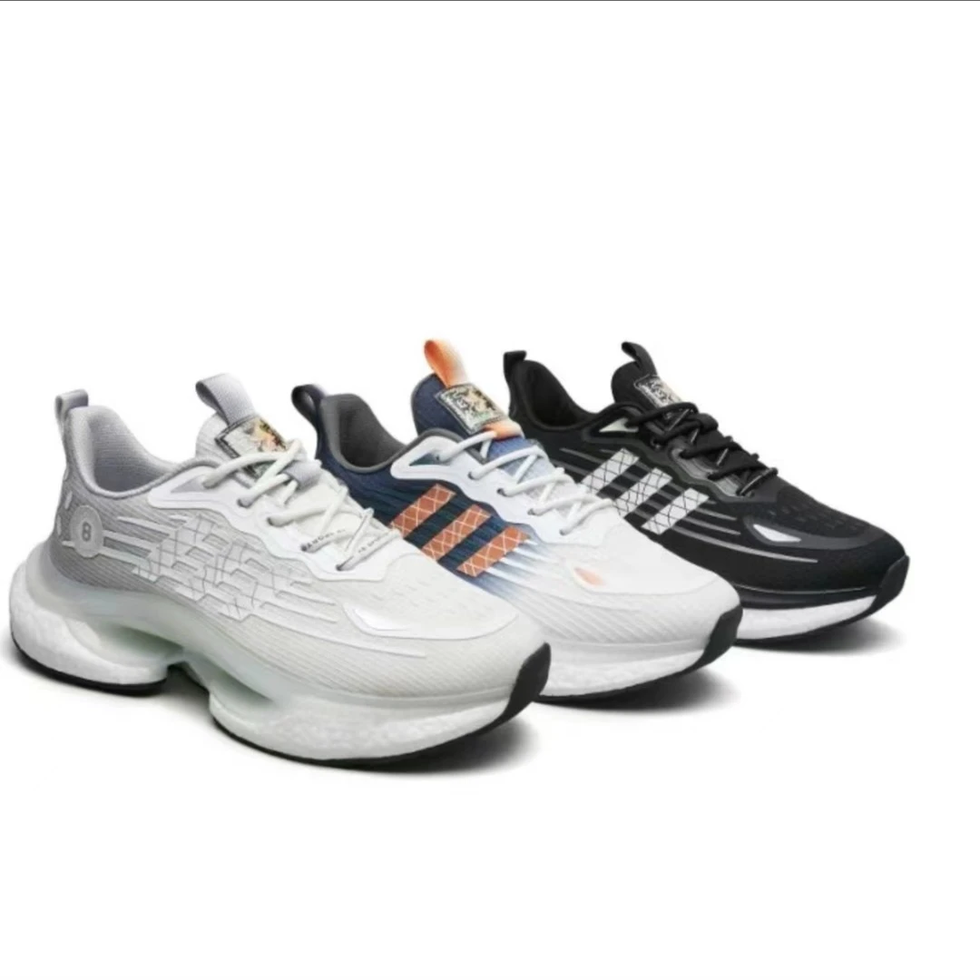 夏季透气冰丝爆米花大底运动鞋跑步鞋男鞋男士时尚休闲舒适百搭