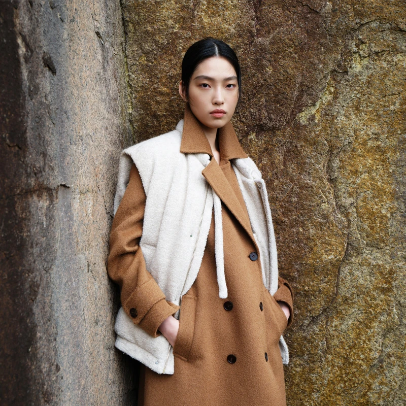 FLORA&AILEY圈圈羊毛羽绒马甲F3392A0Y722005