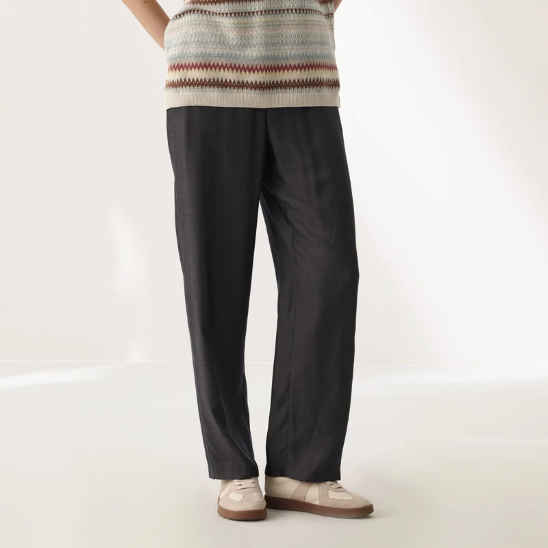 FLORA&AILEY【星线好物】直筒系带长裤F4151A0K552216