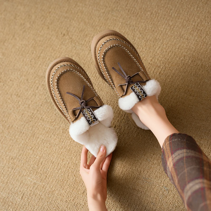 桑坡【4cm阿尔派半包】新款阿尔派半包雪地靴时尚雪地靴秋冬雪地靴