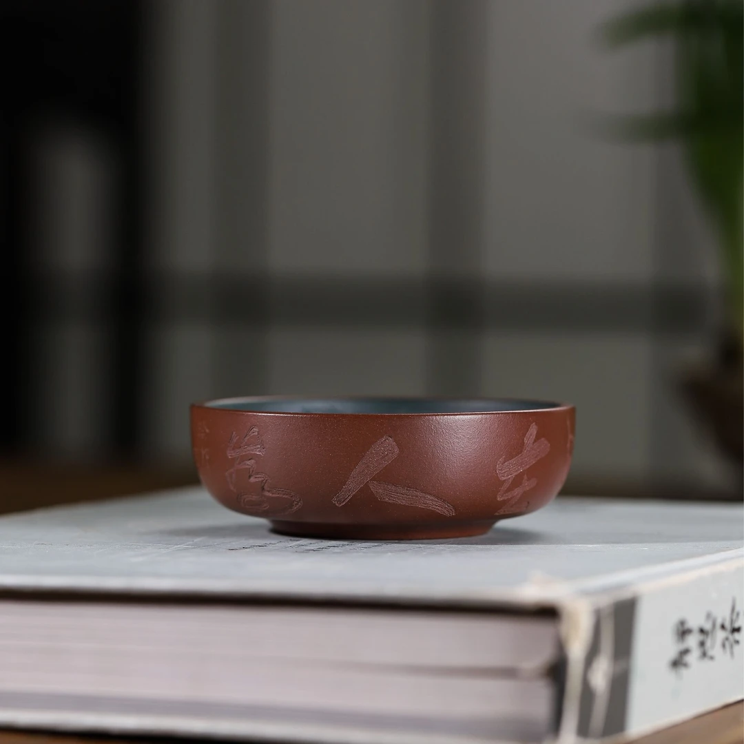 婳亭原创 | 底槽清 柿在人为 纯手工粉浆普洱杯120CC宜兴原矿紫砂