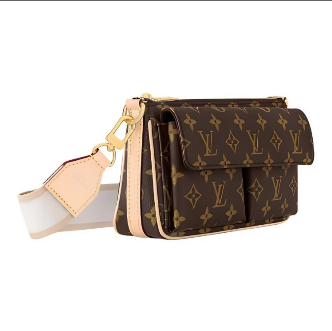 99新 LouisVuitton/路易威登 老花骆驼包