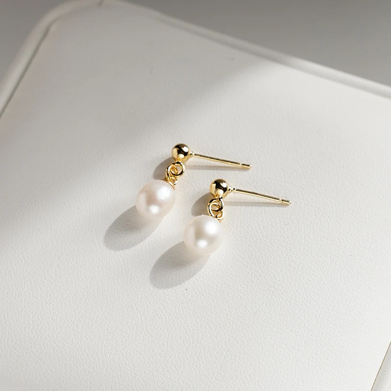 【耳饰】珍珠耳钉珍珠耳坠淡水珍珠耳钉设计款耳饰