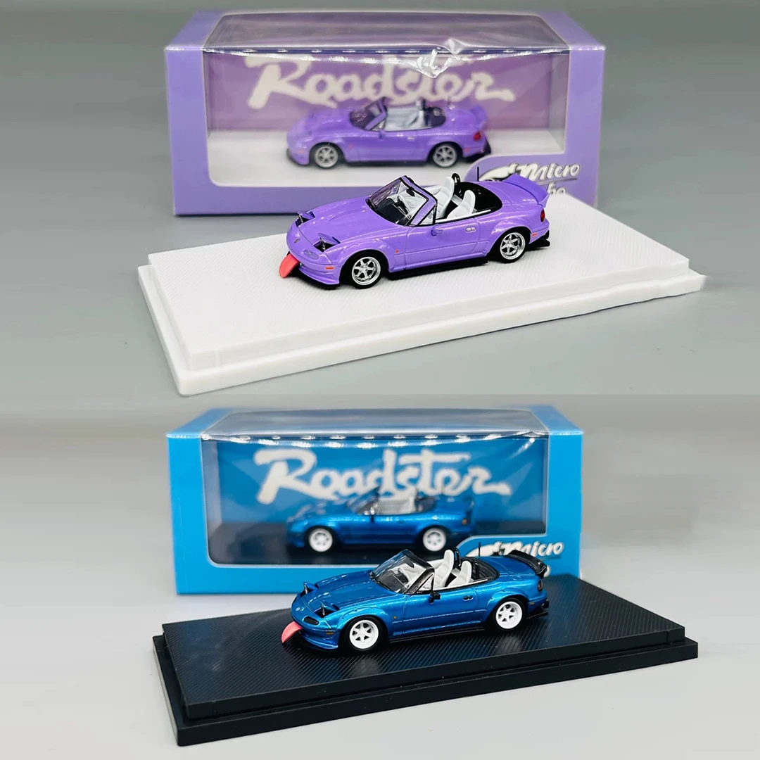 Microturbo 1:64 马自达 MX-5 NA 蓝色火箭兔 合金汽车模型摆件