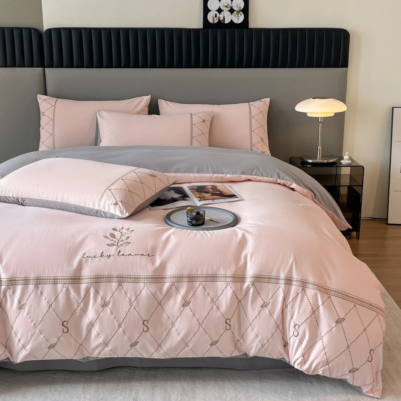 水星南通轻奢加厚纯棉全棉长绒棉磨毛高端床上用品100%棉四件套