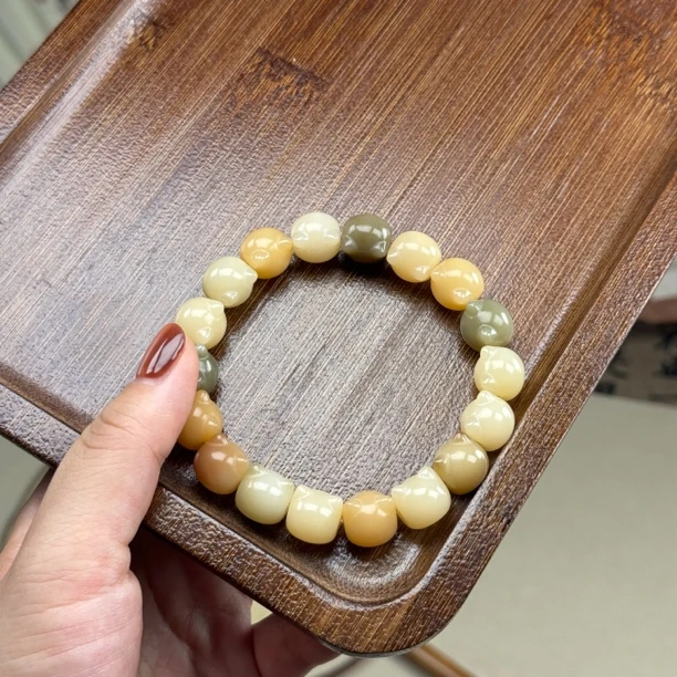 菩提根原生态多宝猫头手串男女文玩盘玩绕指柔可爱少女心配饰挂饰