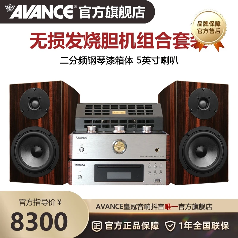 AVANCE丹麦皇冠E200+370HIFI胆机音响组合蓝牙高端无损高保真音响