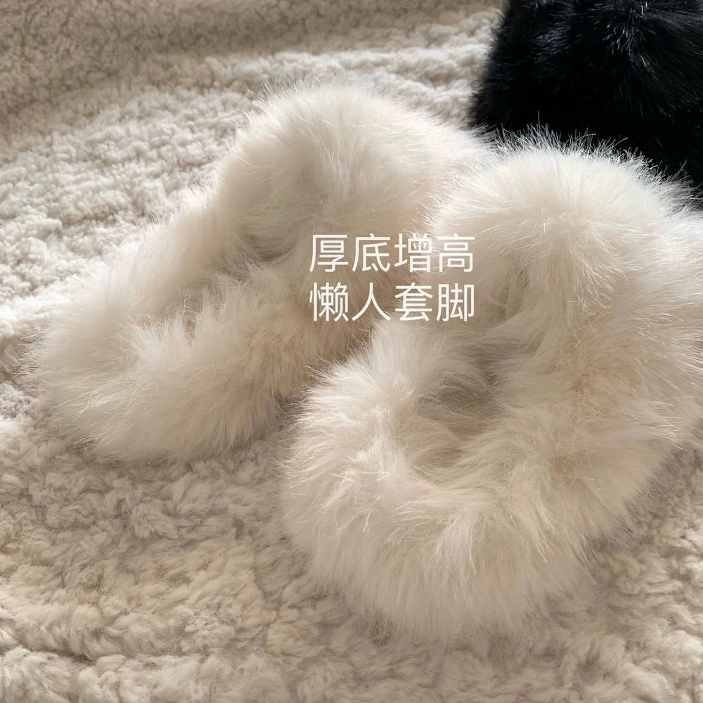 时髦!显瘦!网红爆款~显腿细长毛毛拖鞋女外穿百搭舒适秋冬毛毛鞋