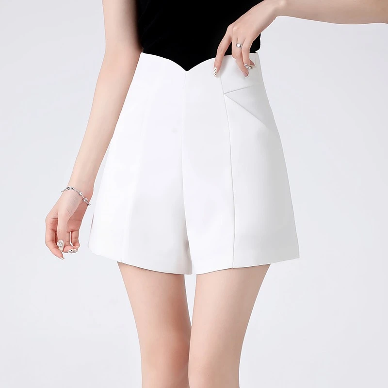 A字西装短裤显瘦遮肉遮肚子高腰百搭气质时尚女士夏季阔腿简约