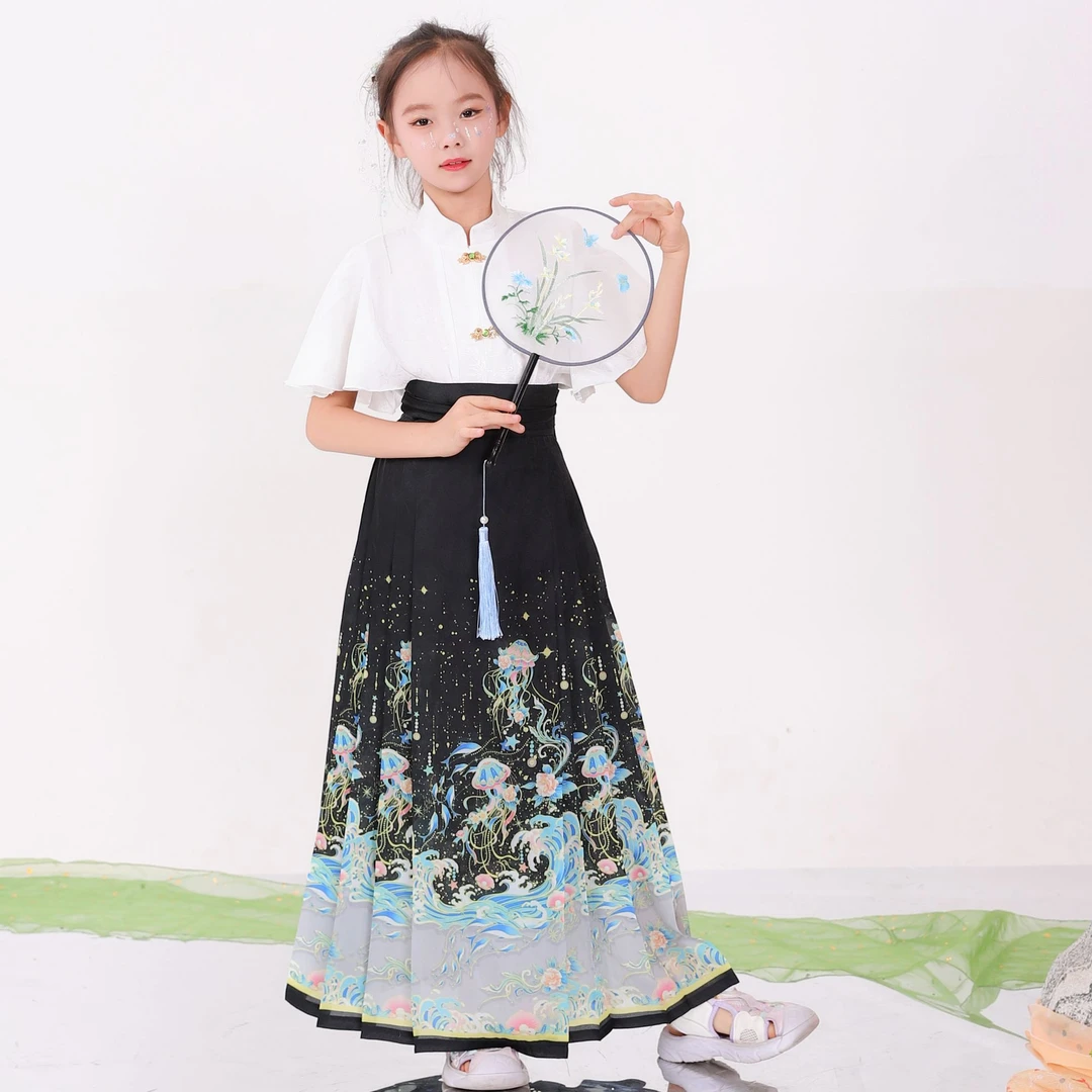 【幻海秘境】印花款中式马面裙新款明制春夏款女孩日常民族风中国风