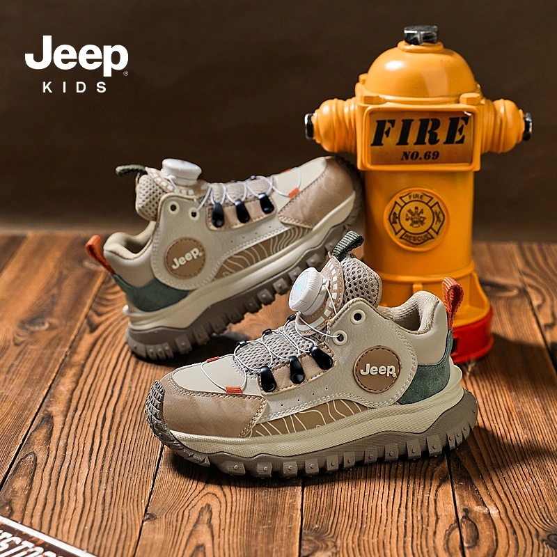 JEEP/吉普春秋季男女童鞋2024新款潮流百搭运动鞋户外轻便鞋