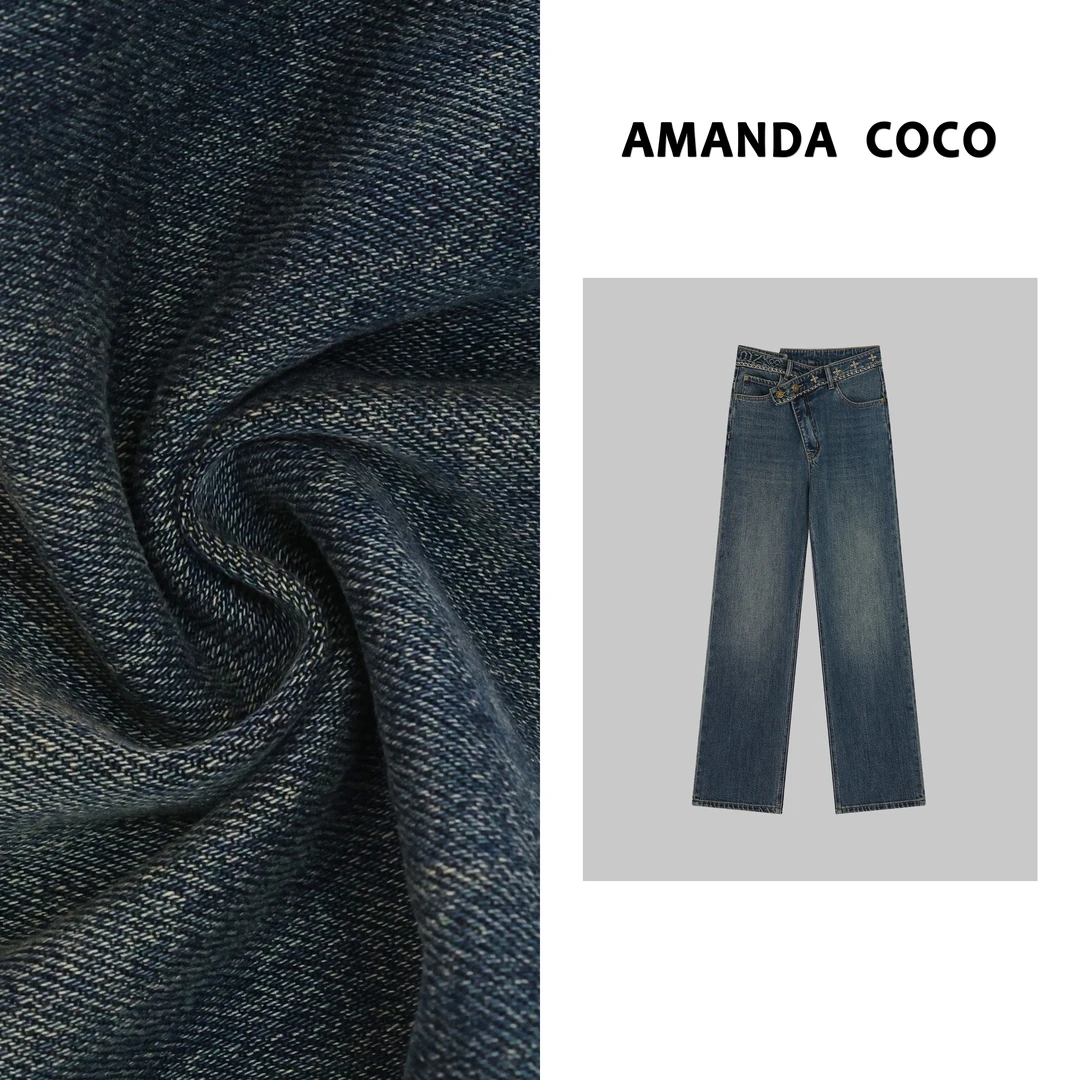 范范 | 法式优雅~欧货潮牌~高定重工牛仔阔腿裤