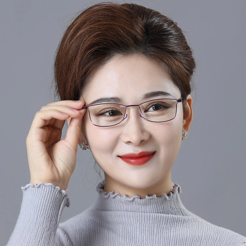 超薄超轻老花镜女士时尚优雅舒适抗疲劳高清中老年防蓝光高档眼镜