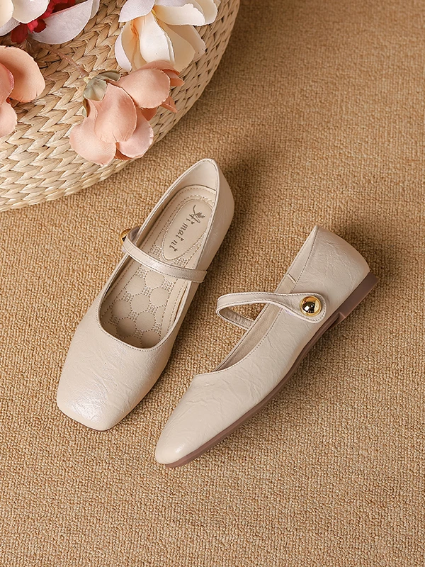 【后跟软枕头】夏季羊皮玛丽珍单鞋百搭温柔风通勤巨软小羊皮女鞋